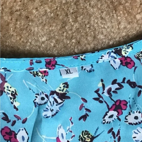 XL Floral Blue Maxi Dress (0197) - Picture 5 of 9